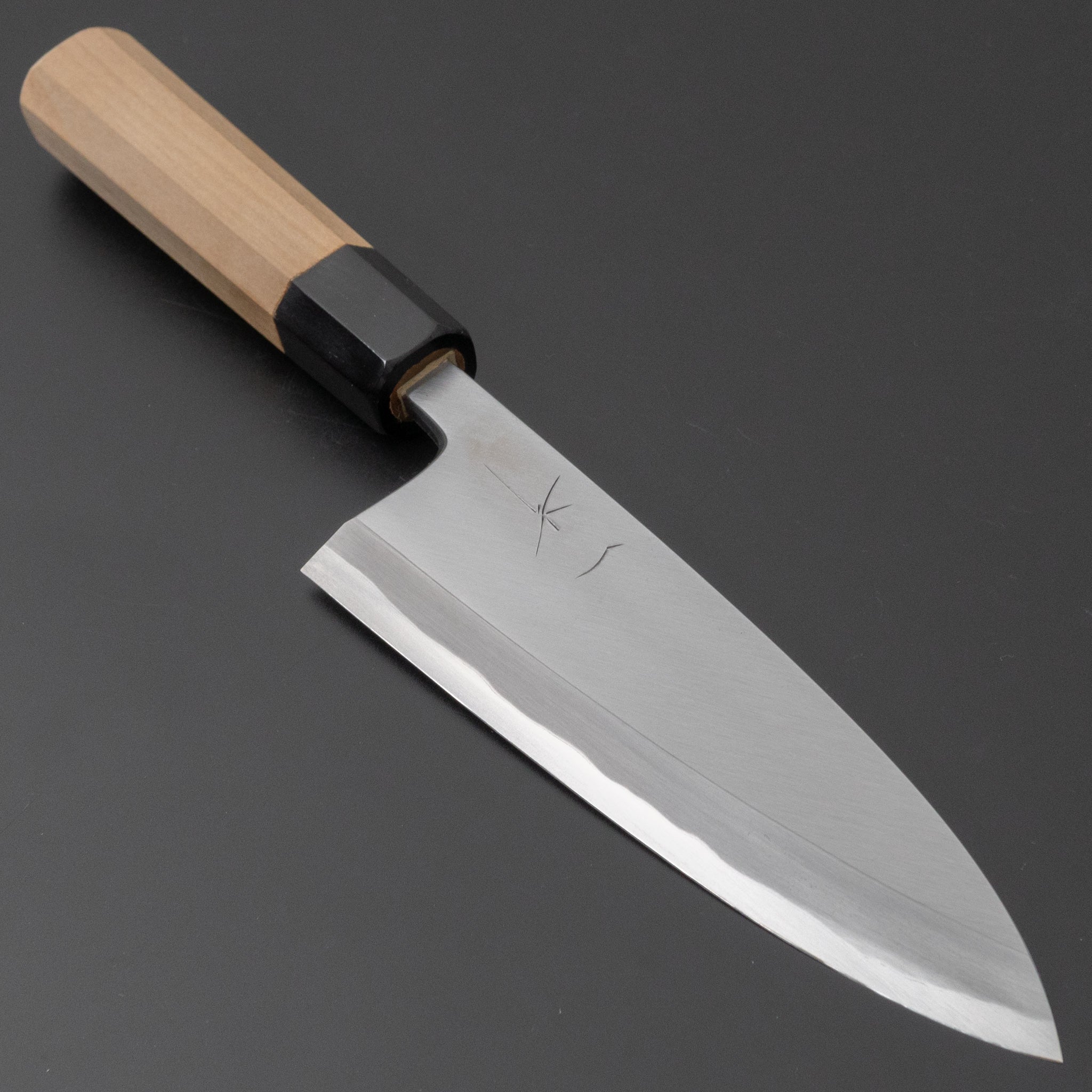 Hitohira Togashi Blue #2 Deba 180mm Japanese Chef Knife with Ho Wood Handle & Saya - Perfect for Sushi, Filleting Fish, and Precision Cutting in Professional Kitchens