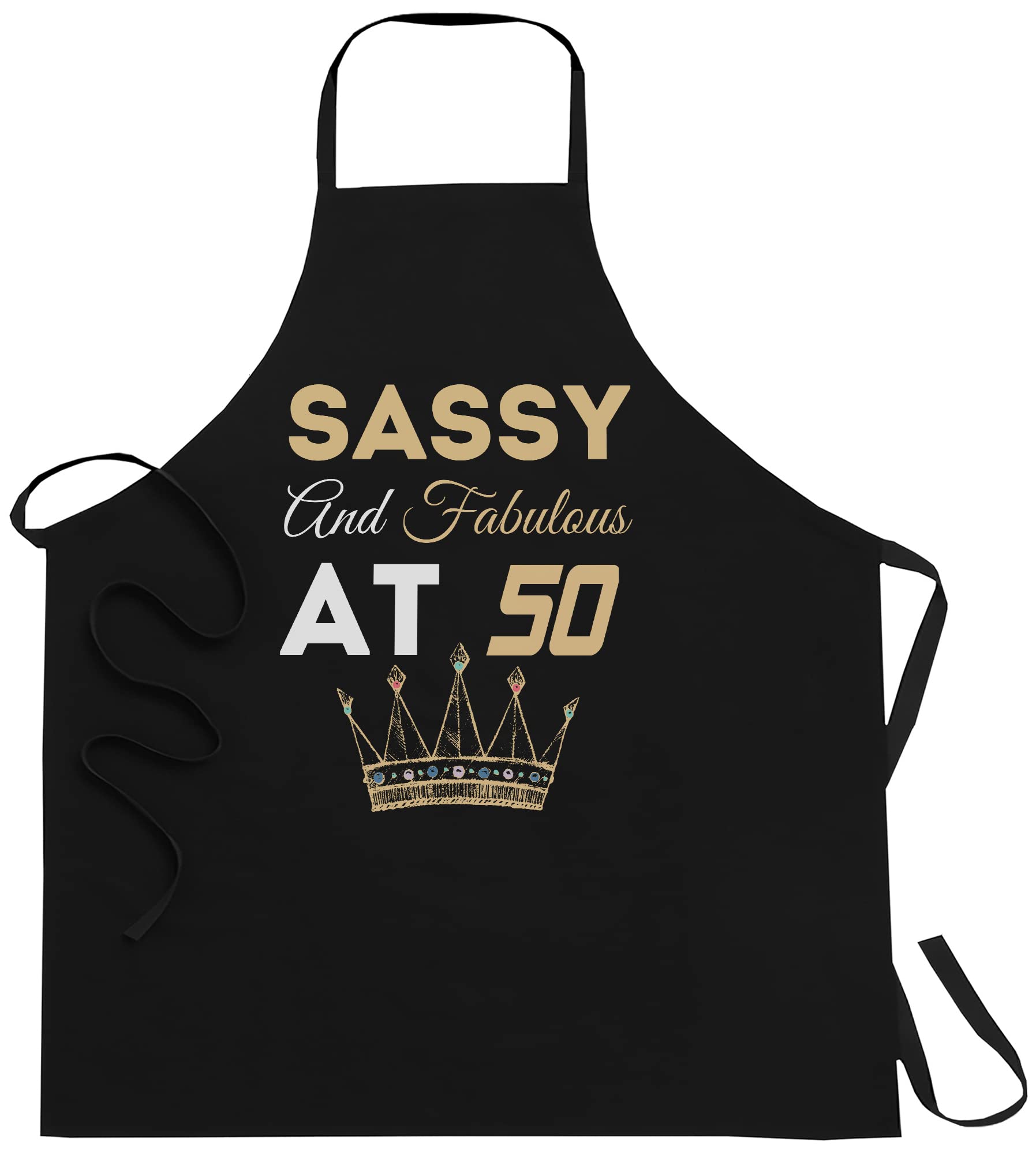 50th Birthday Apron for Men & Women - Sassy Fabulous Since 1971/1972 - One Size Fits All Kitchen Apron - Perfect for Birthday Parties, BBQ Cooking & Anniversary Celebrations