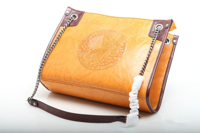 Premium Italian Leather Tote Bag with Elegant Embossed Design - Stylish & Durable Women's Handbag for Work, Travel & Everyday Use