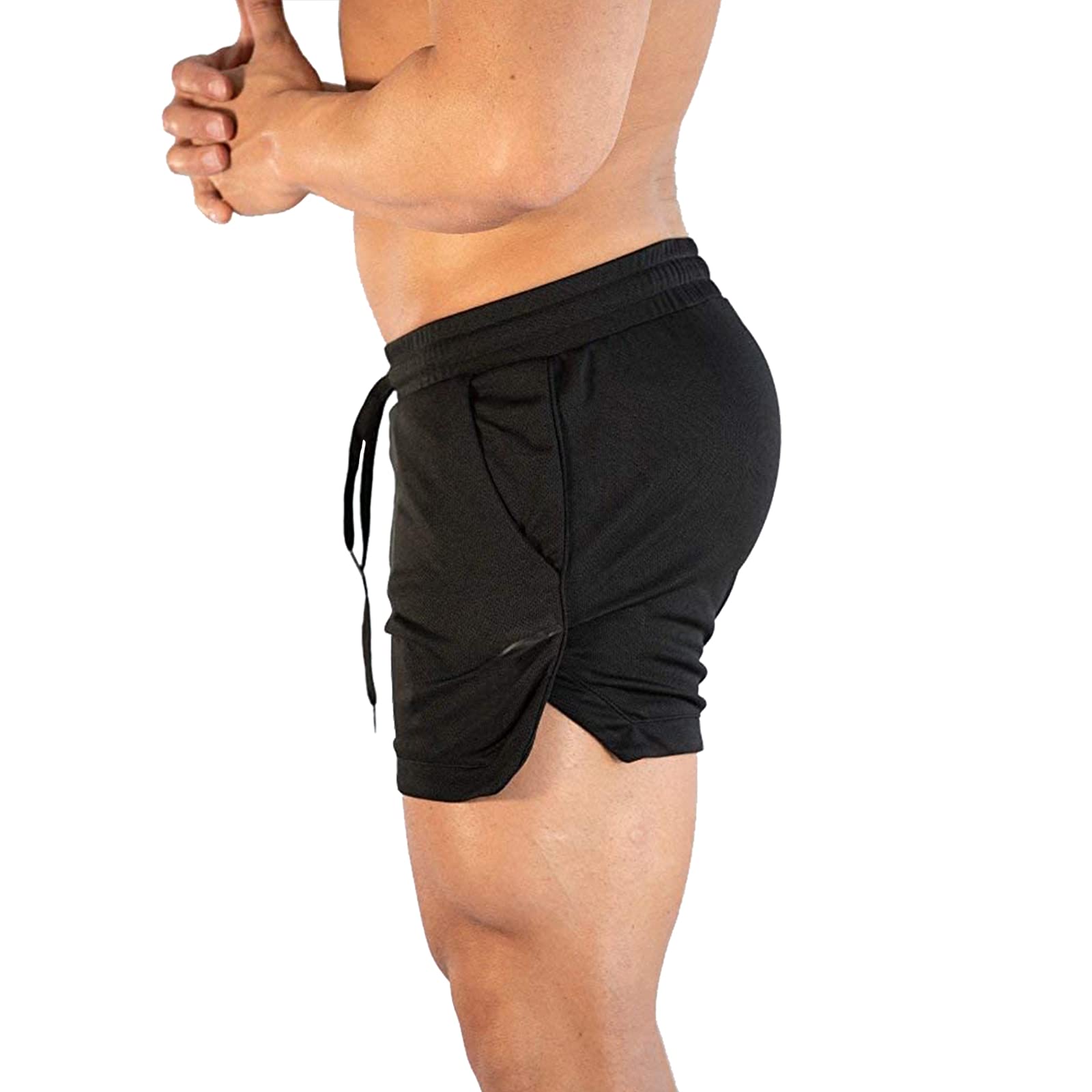 CE Men's Workout Running Shorts - Lightweight Quick-Dry Athletic Gym Shorts with Zipper Pockets for Jogging, Training & Outdoor Sports