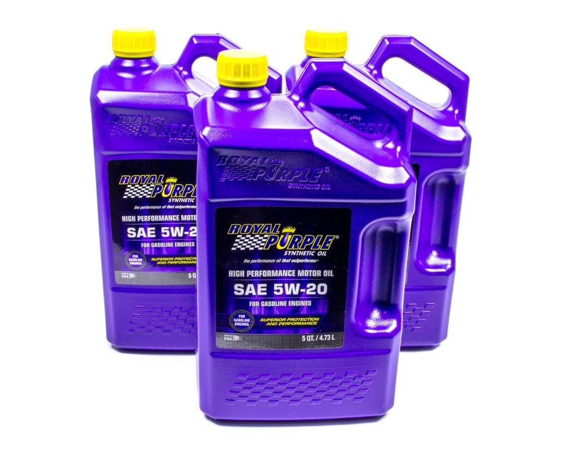 Royal Purple 53520 5W-20 Synthetic Motor Oil - 15 Quart (1 Pack) | High Performance Engine Protection for Cars, Trucks & SUVs | Ideal for Daily Driving & Extreme Conditions