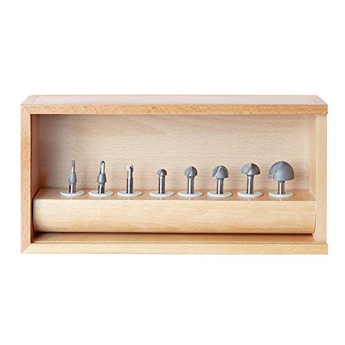 Amana Tool AMS-420 8-Piece Carbide Tipped Core Box Router Bit Set with 1/4
