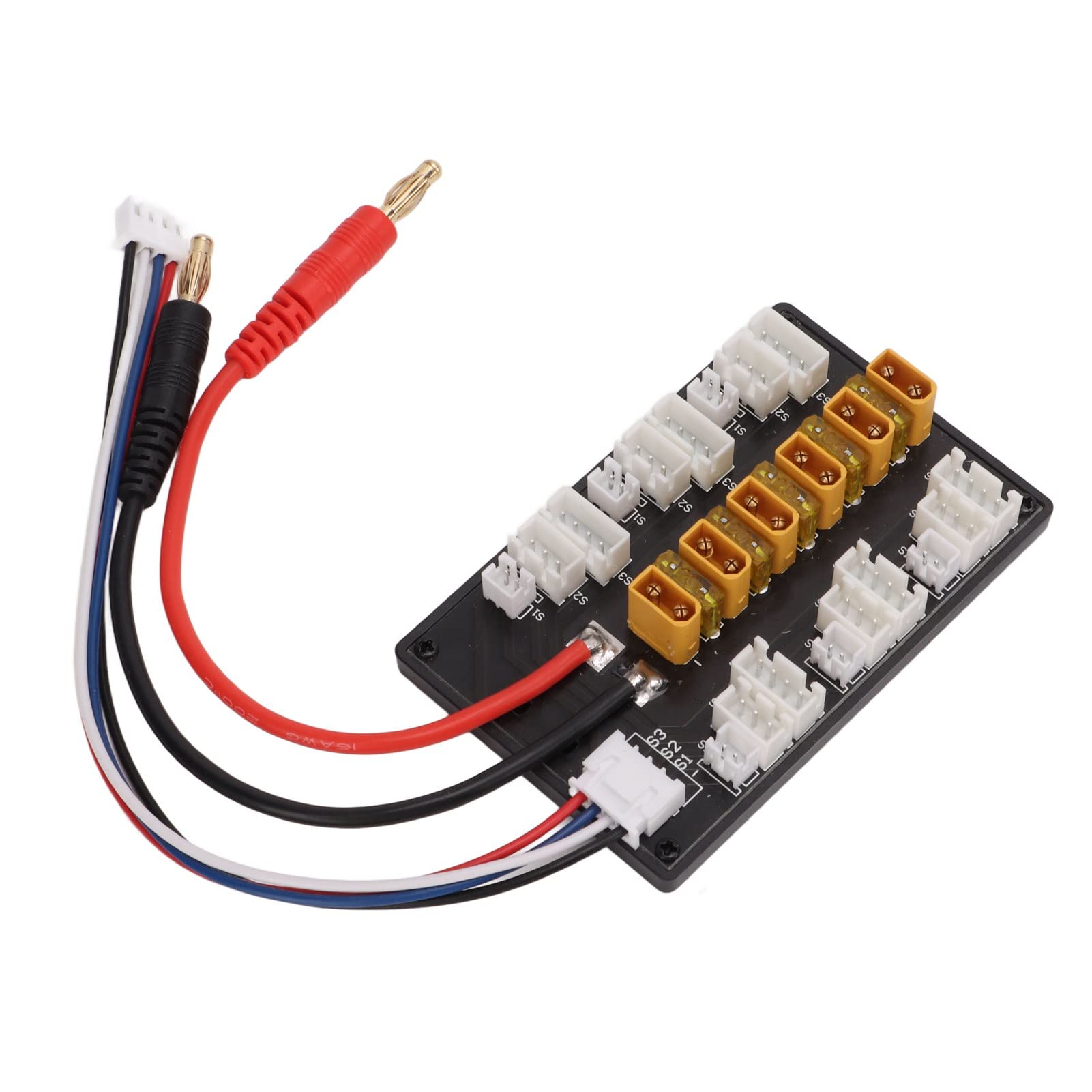 Jeanoko XT30 Parallel Charging Board with Short Circuit Protection - High Efficiency Battery Balance Charger for RC Drones, Airsoft, and DIY Electronics Projects
