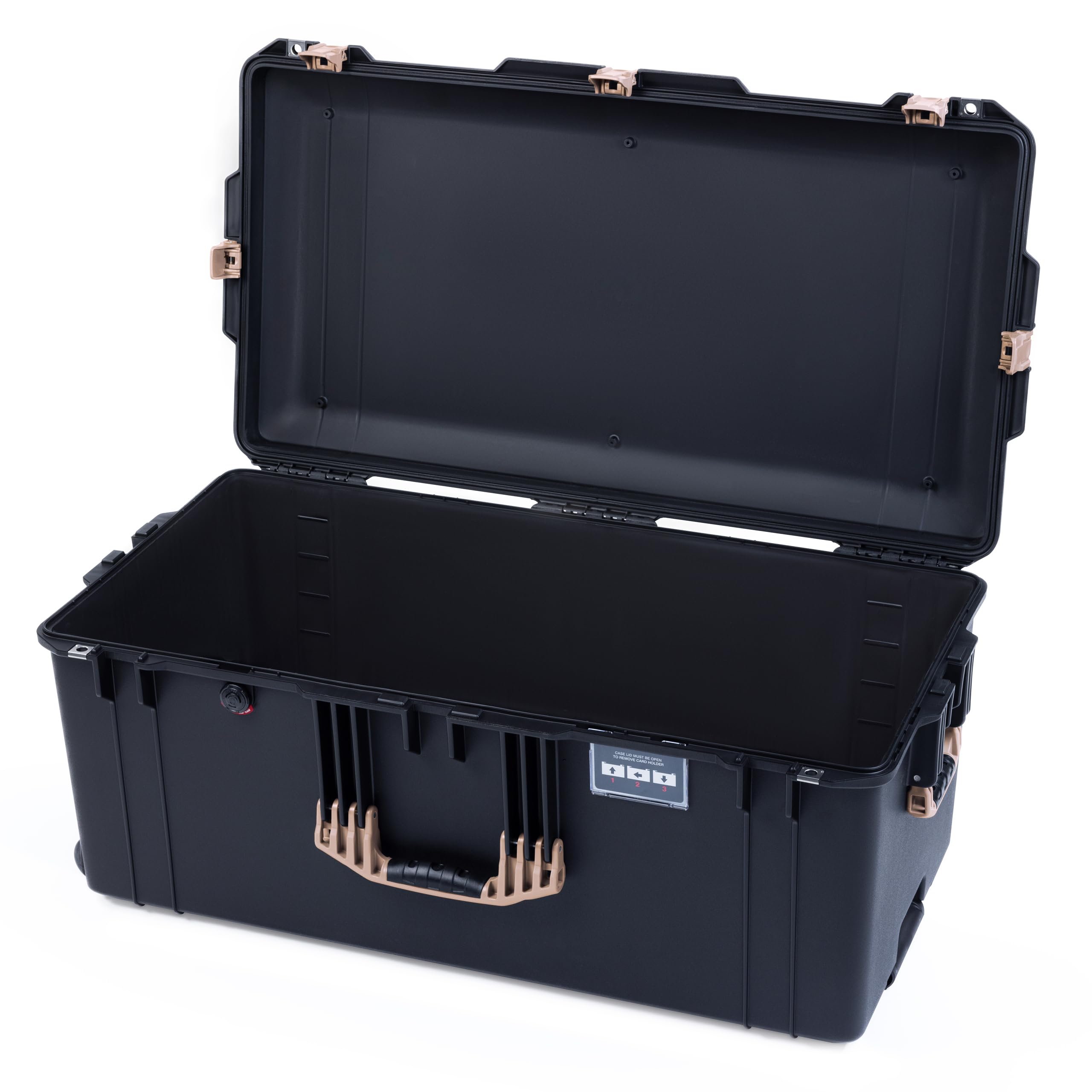 Pelican Air 1646 Waterproof Hard Case - Large Size (Case Only) - Black with Desert Tan Handles & Latches - Perfect for Travel, Outdoor Adventures & Equipment Protection