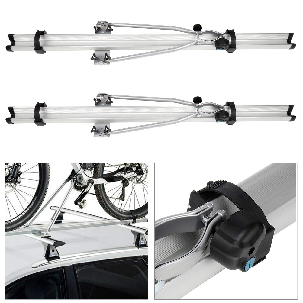 ECCPP Universal Wheel-On Bike Rack for Cars & SUVs - 2 Bike Capacity with Locking System, Trunk/Roof/Crossbar Mount - Perfect for Road Trips, Cycling Adventures & Outdoor Activities