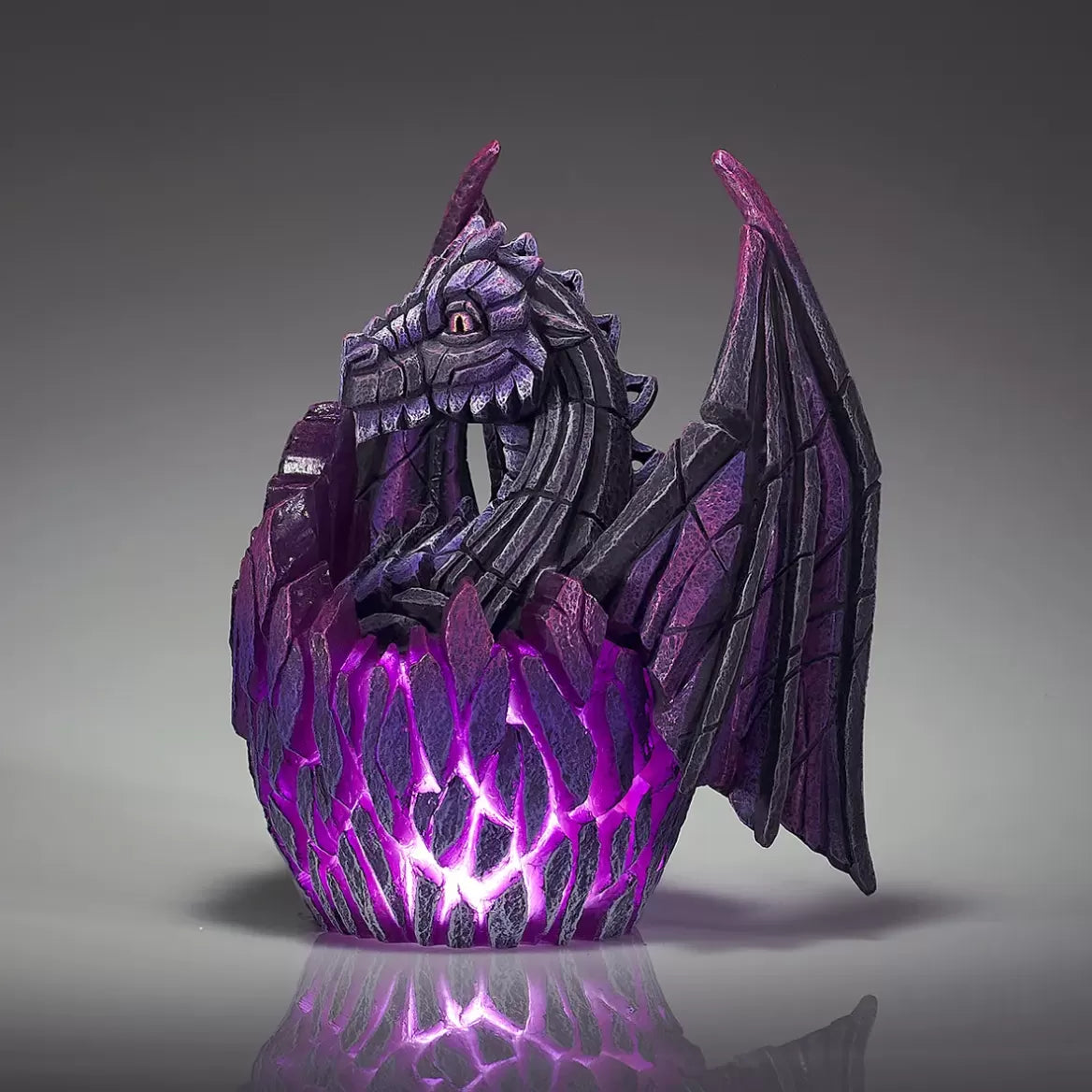 Black Dragon Egg Edge Sculpture - Unique Gothic Home Decor for Fantasy & Gaming Rooms, Perfect for Tabletop RPGs and Medieval Themed Parties