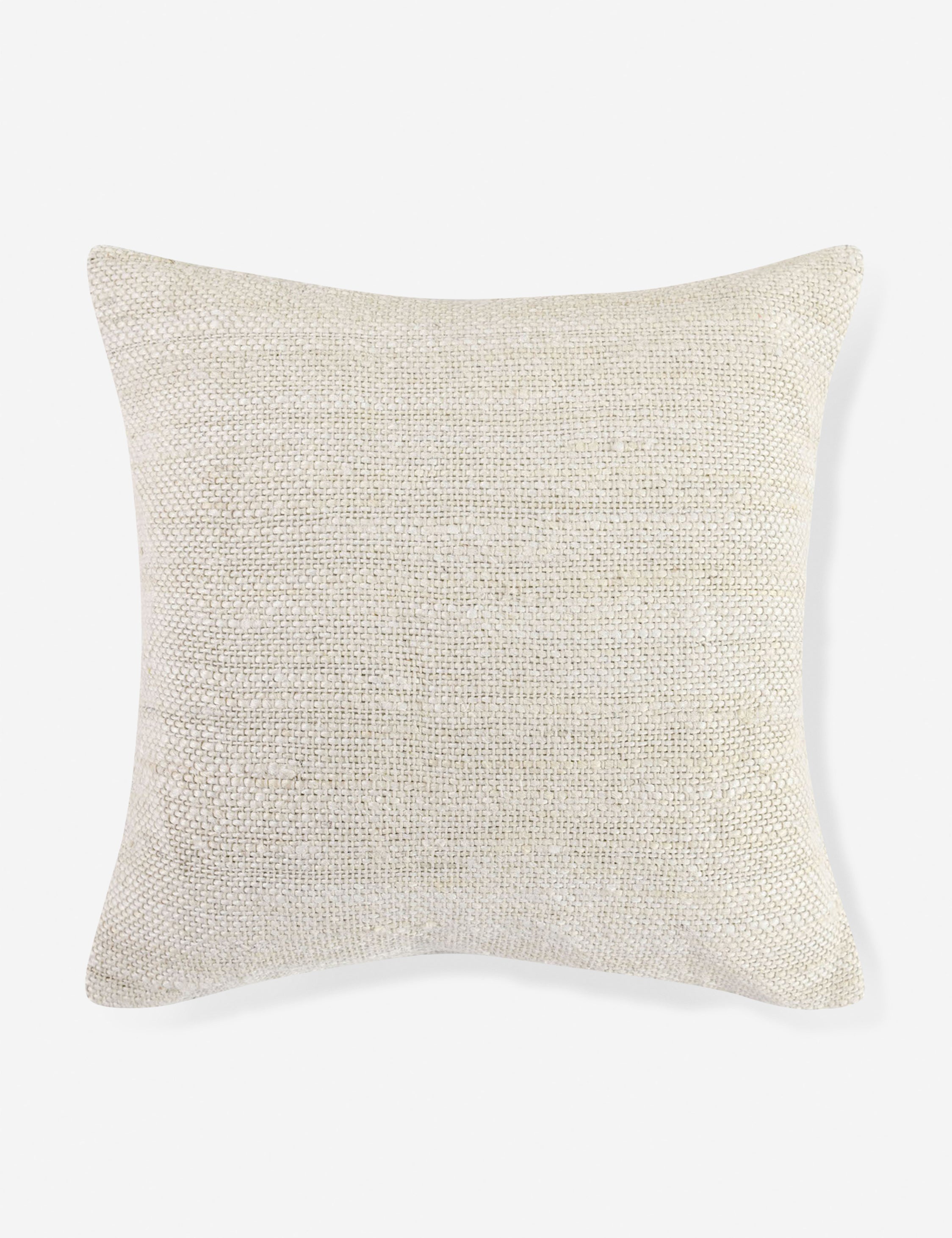 Dara Jute Pillow Cover 22x22 Inches - Natural Ivory Bohemian Decorative Throw Pillow for Sofa, Bed, Living Room & Home Decor