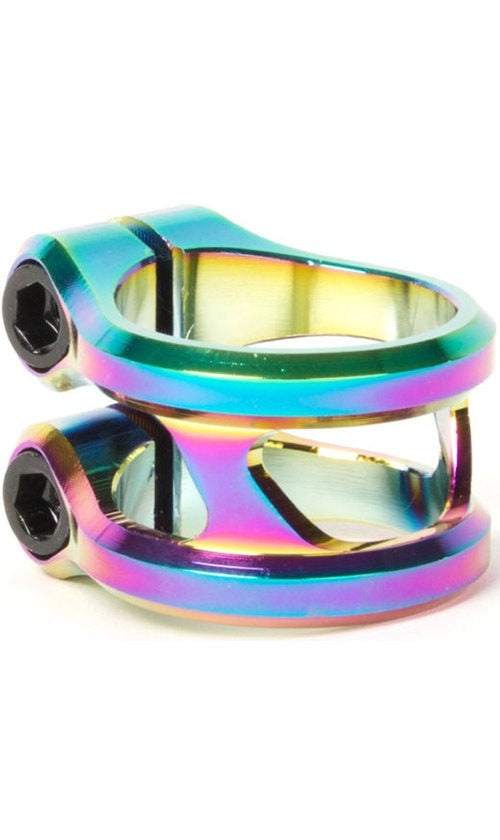 Ethic Sylphe Clamp Neo Chrome 34.9mm BMX Bike Handlebar Clamp - Durable Neo Chrome Finish for BMX, MTB & Freestyle Bikes - Perfect for Street Riding, Park Tricks & Bike Stunts