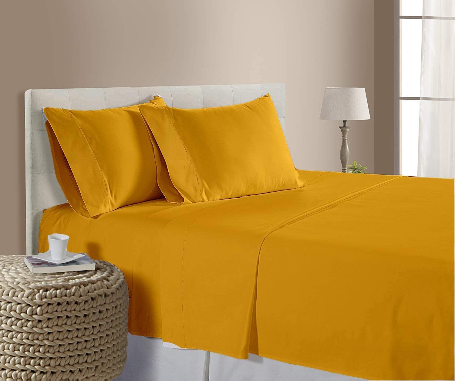 Premium 4-Piece Full/Double Size Sheet Set - 100% Organic Long Staple Cotton, 850 TC, Deep Pocket Fits 10-12 Inch Mattresses (54