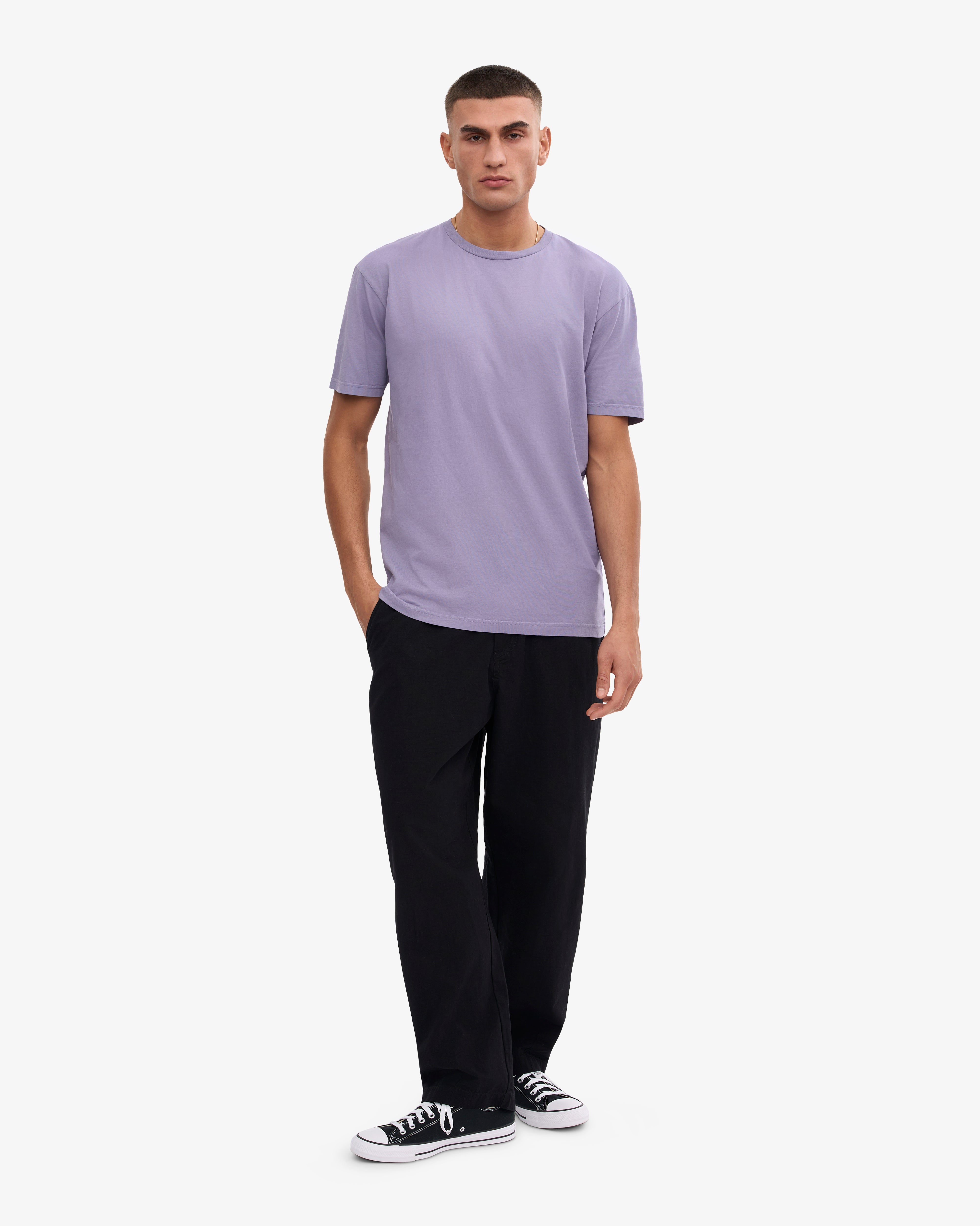 Organic Cotton Classic T-Shirt - Soft Purple Jade Color for Men & Women - Perfect for Casual Wear, Yoga, and Everyday Comfort