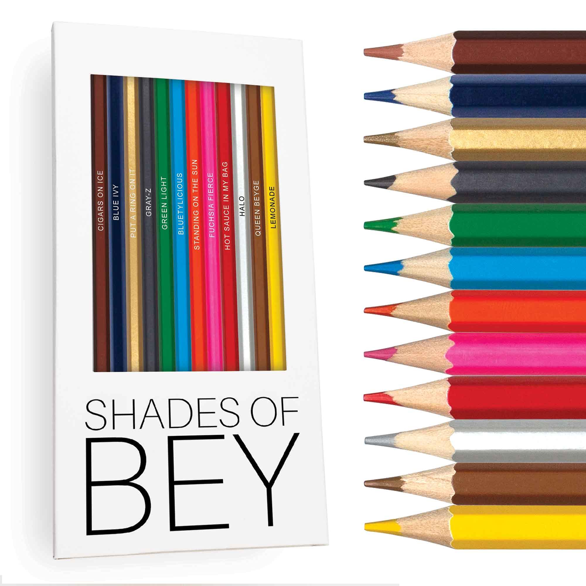 Beyonce Inspired Colored Pencil Set - 12 Vibrant Artist Pencils with Foil-Stamped Pop Culture References - Perfect Gift for Music Fans & Artists | Ideal for Sketching, Coloring Books & Creative Projects
