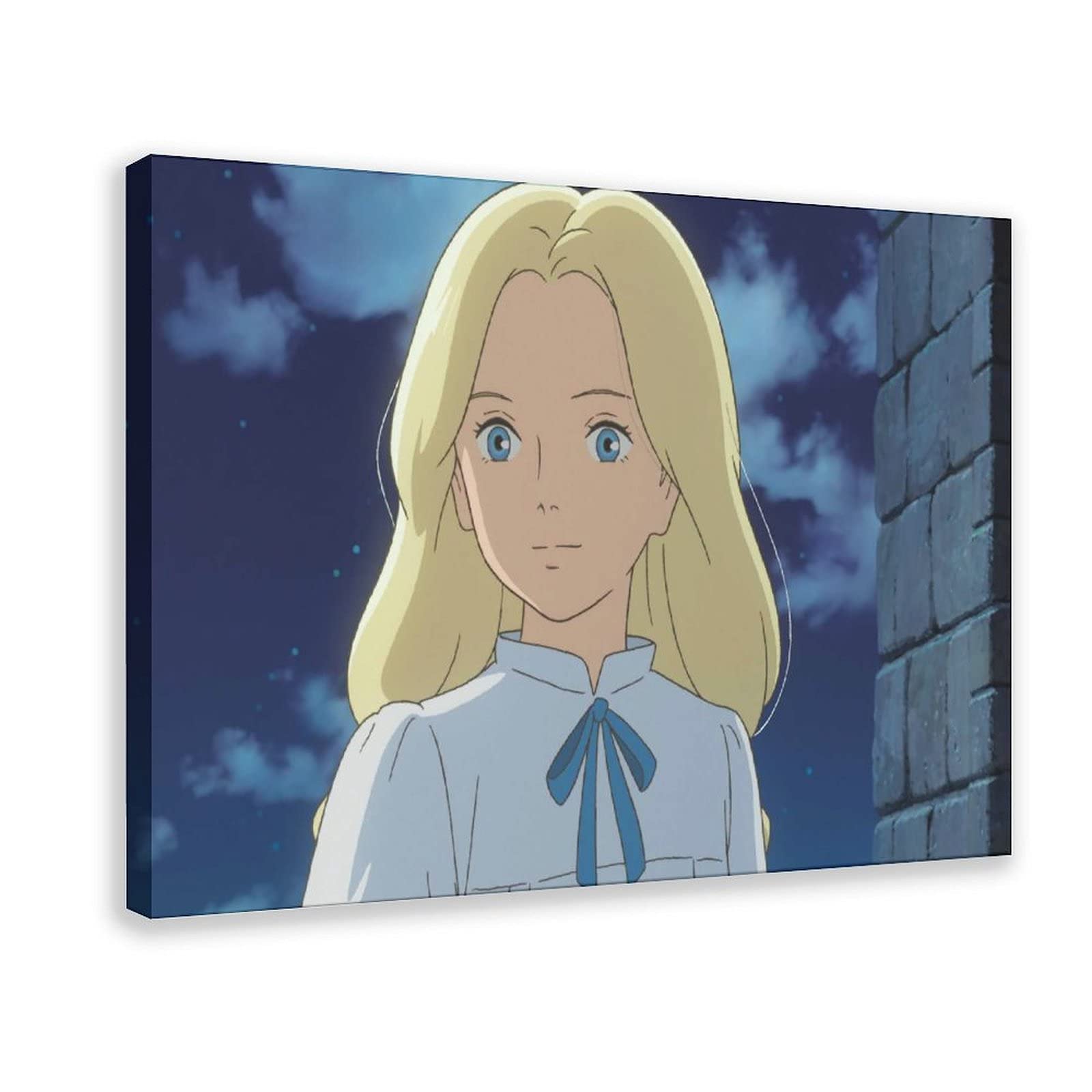 Anime When Marnie Was There Canvas Wall Art Print - 24x36 Inch (60x90cm) Framed Poster for Living Room, Bedroom & Office Decor - Perfect Gift for Anime Fans & Home Decoration