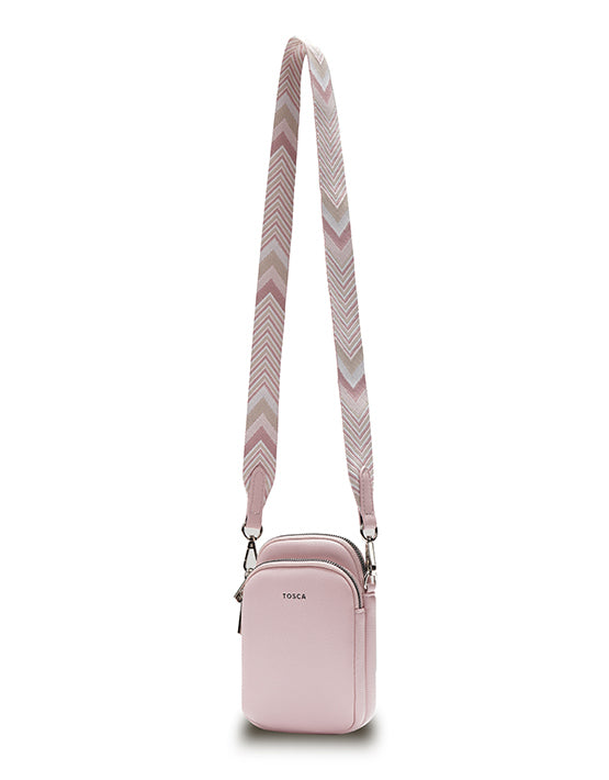 Tosca TH054 Mini Utility Phone Bag Pink - Compact Crossbody Pouch for Women, Perfect for Travel, Shopping & Everyday Use