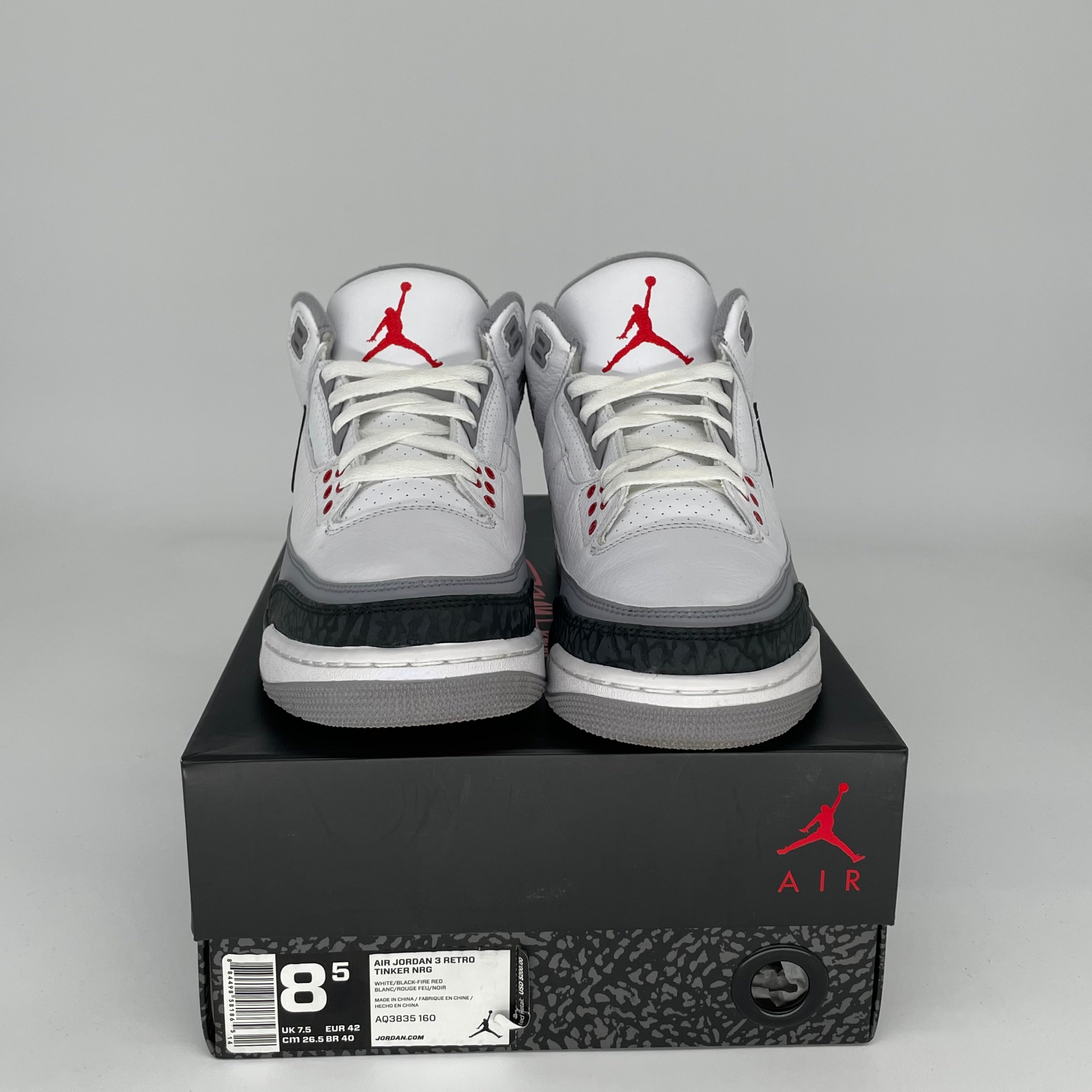 AIR JORDAN 3 TINKER HATFIELD Men's Basketball Shoes - Size 8.5 (AQ3835-160) - Retro Style Sneakers for Casual Wear & Street Fashion