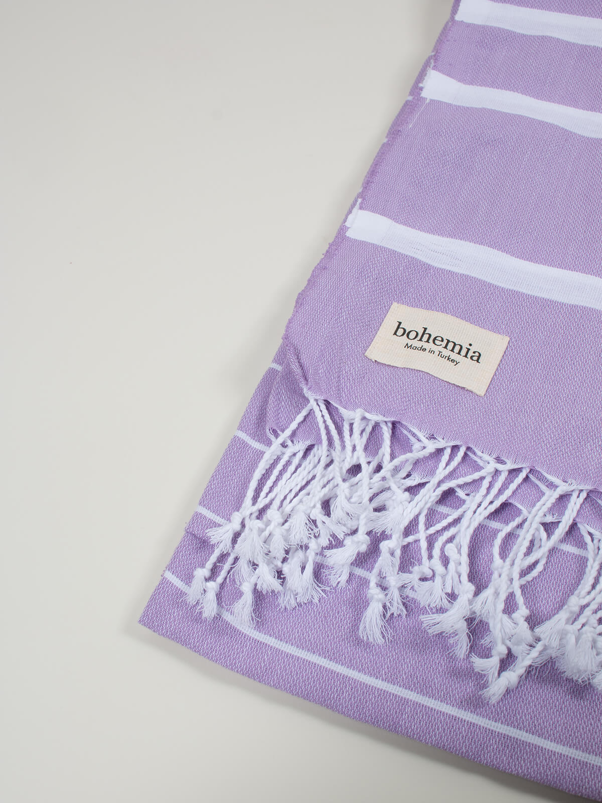 Ibiza Summer Hammam Towel - Soft & Absorbent Turkish Cotton Beach Towel for Pool, Yoga & Travel - Lightweight & Quick-Drying in Lilac
