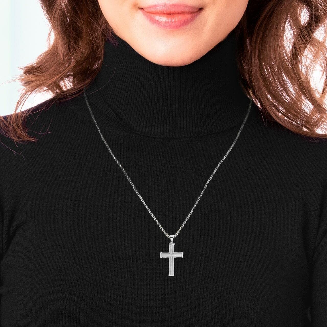 Minimalist Sterling Silver Cross Pendant Necklace - Elegant & Durable Jewelry for Everyday Wear, Gifts & Special Occasions