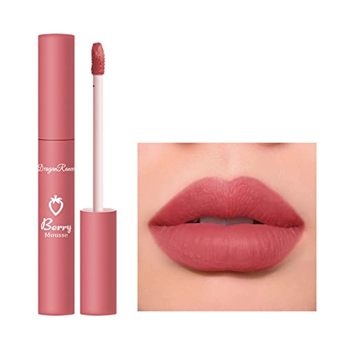 Sunlucky Long Lasting Matte Lipstick - Waterproof Non-Stick Cup Lip Gloss, Moisturizing Liquid Lip Plumper with Plumping Effect - Perfect Makeup Gift for Women & Girls (Great for Parties, Dates & Daily Wear)