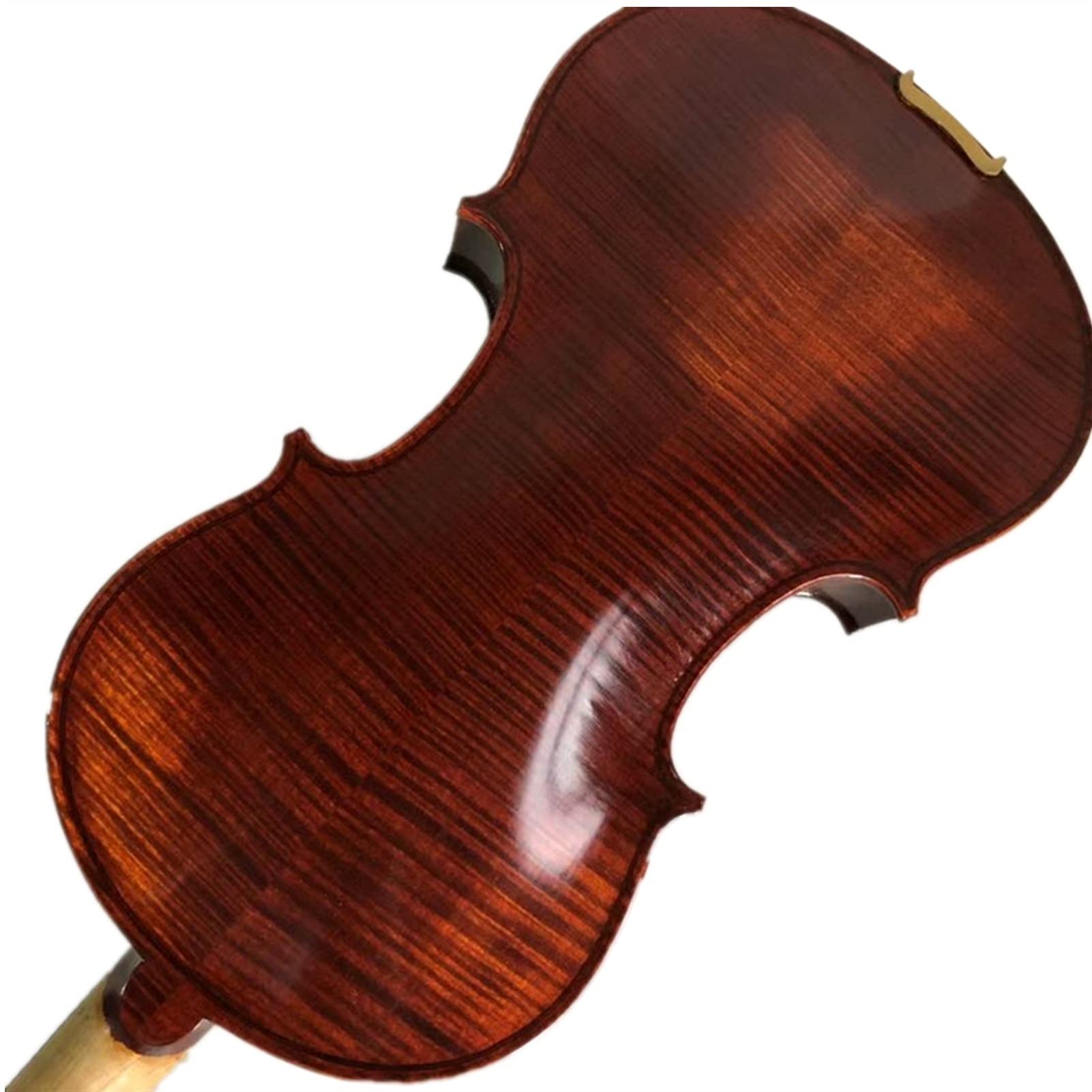 1/8 Size Brown Handcrafted Tiger Pattern Violin Cello Kit for Adults & Kids - Perfect for Beginners, Music Lessons & Home Practice
