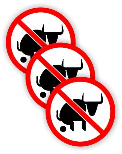 Funny No Bull Crap Poop Hard Hat Vinyl Decal Sticker - 3 Pack by JS Artworks - Perfect for Construction Workers, Safety Helmets & Humorous Work Gifts