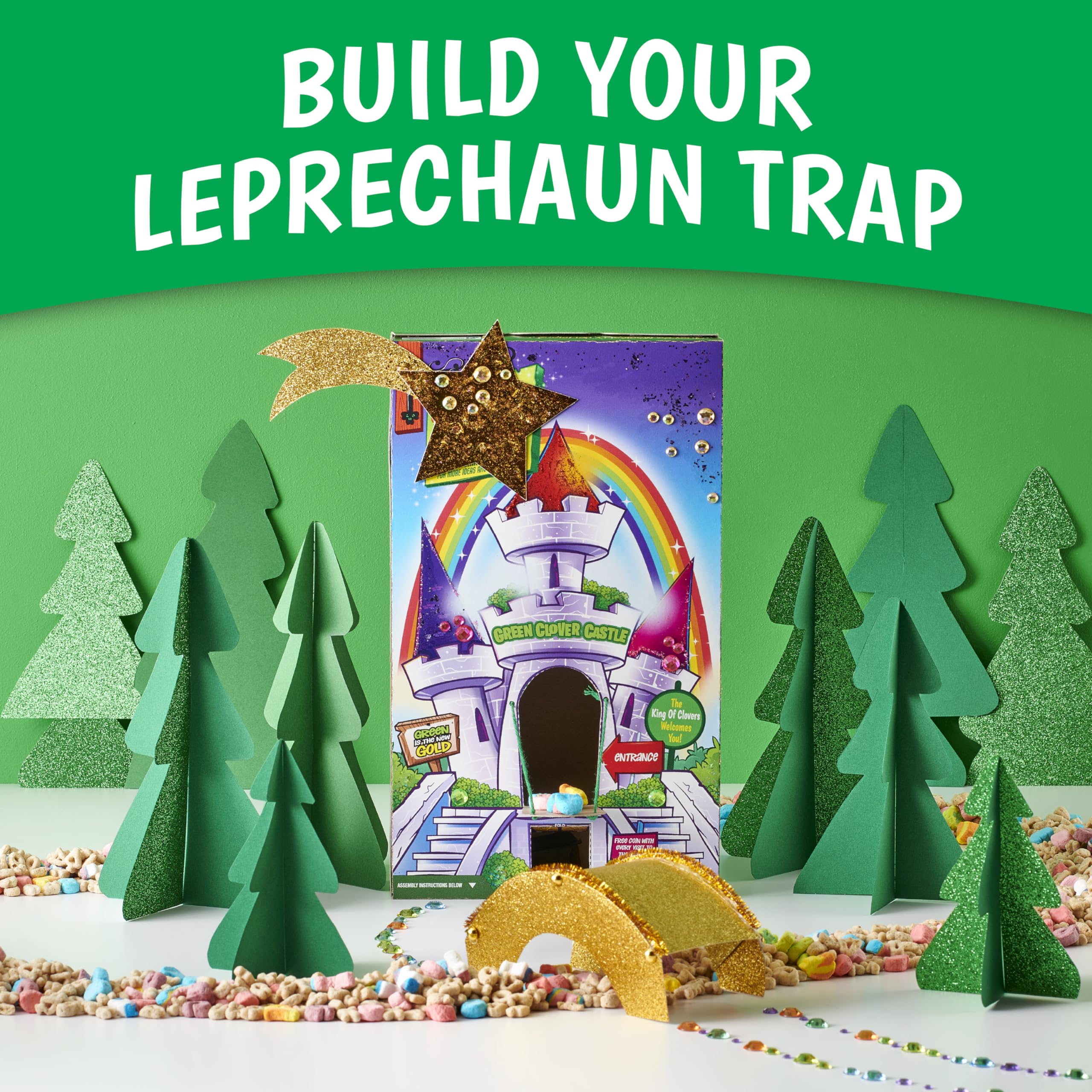 St. Patrick's Day Lucky Charms Cereal with Marshmallows - 10.5 oz Box | Magically Delicious Breakfast Cereal for Kids & Adults | Perfect for Holiday Breakfast, Snacking & Party Treats