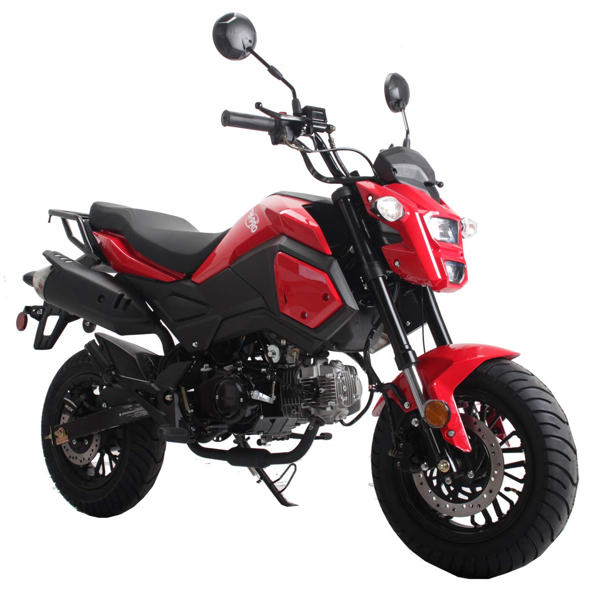 X-PRO 125cc Vader Gas Motorcycle - Street & Dirt Bike for Adults (Red) - Off-Road & Urban Riding