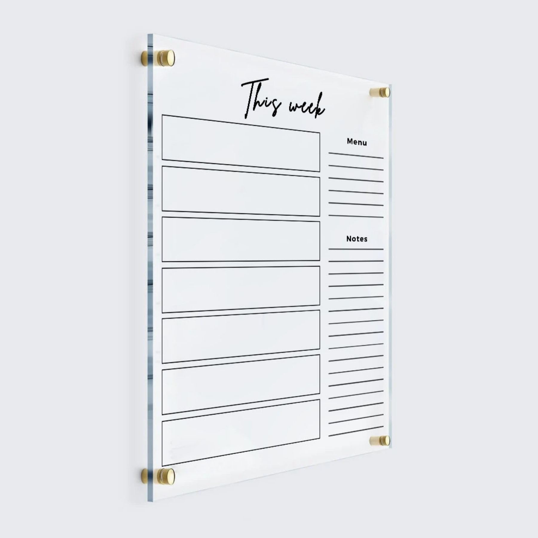 Custom Acrylic Planner 2025 - Personalized Wall Calendar, Dry Erase Board & Weekly To-Do List | Home Office Organization & Gift Idea