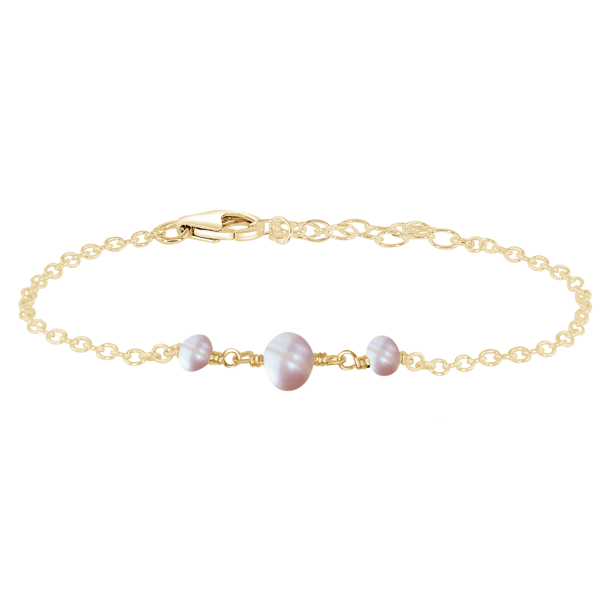 Elegant White Freshwater Pearl Beaded Chain Bracelet for Women - Perfect for Weddings, Parties & Everyday Wear