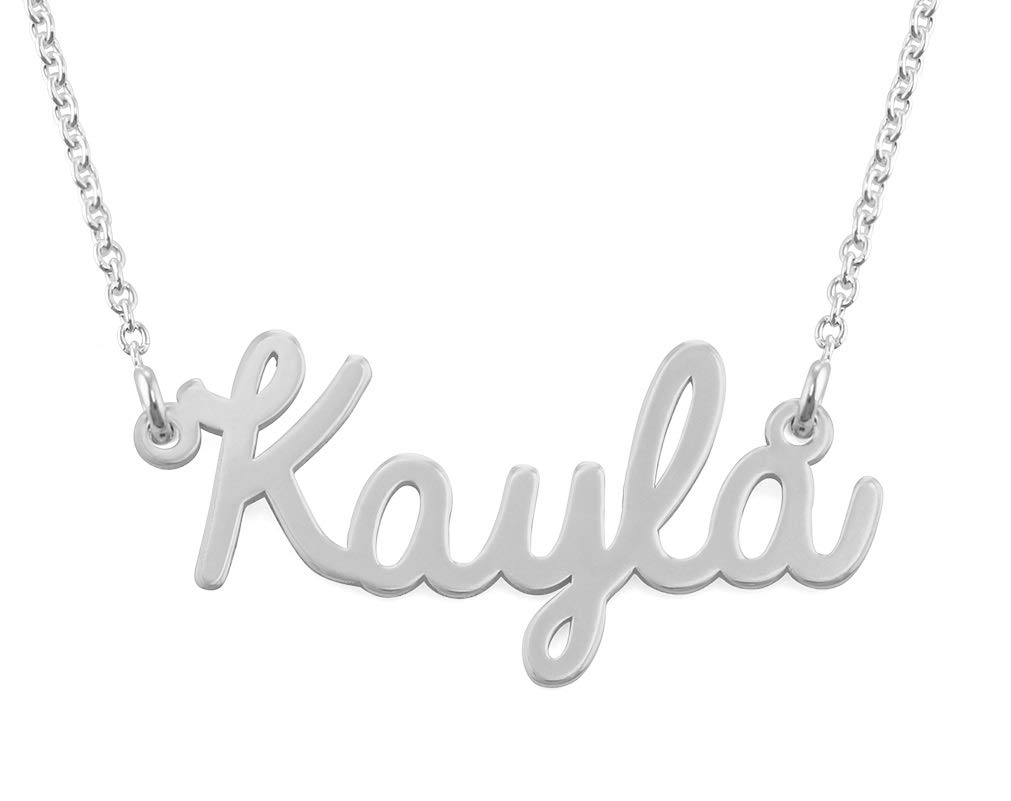 Personalized Cursive Name Necklace in Sterling Silver - Custom Engraved Jewelry for Women - Unique Gift for Her - Birthday, Anniversary & Valentine's Day Present - Perfect for Everyday Wear & Special Occasions