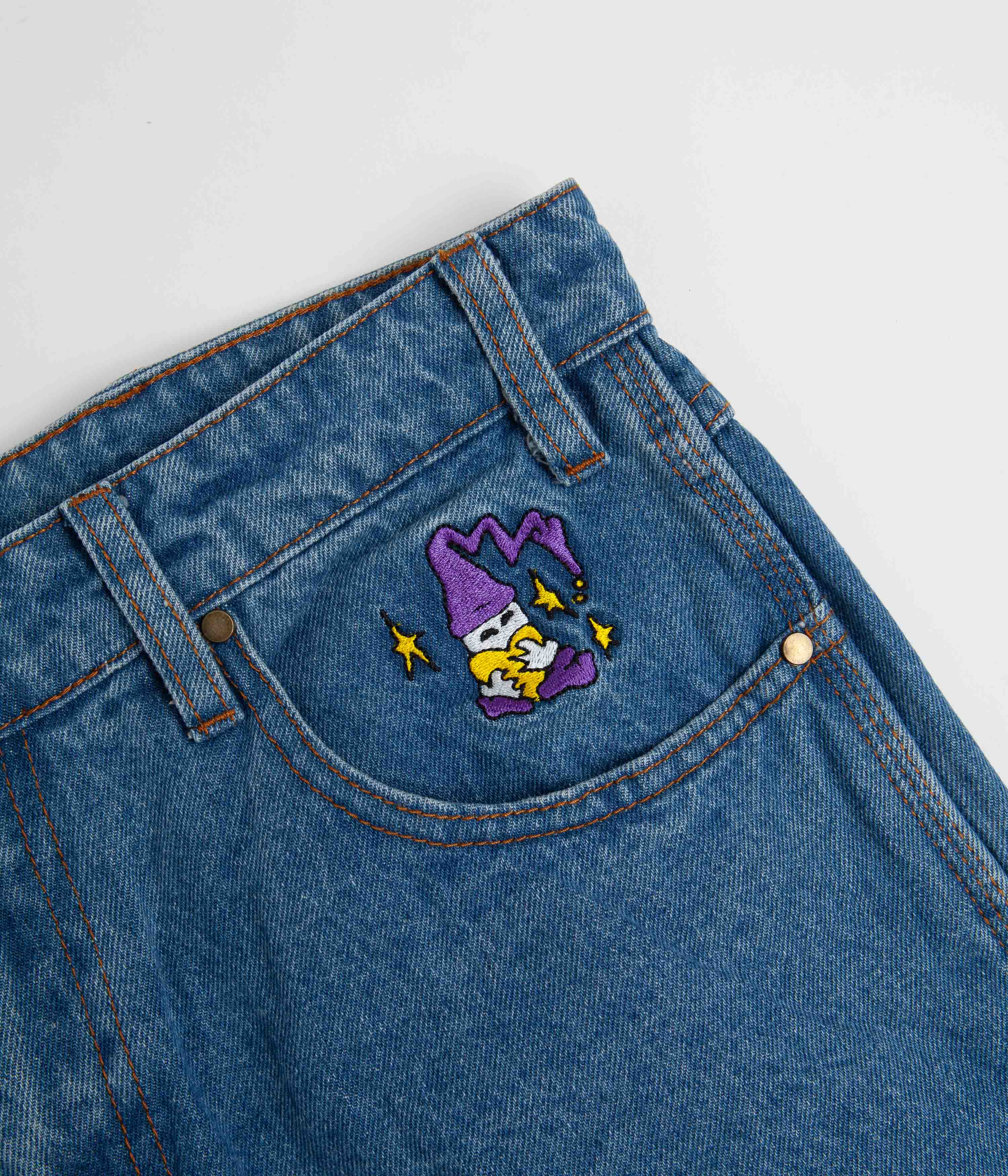 Butter Goods Wizard Jeans - Washed Indigo Denim Pants for Men | Stylish Vintage Fit Jeans for Casual Wear & Street Fashion