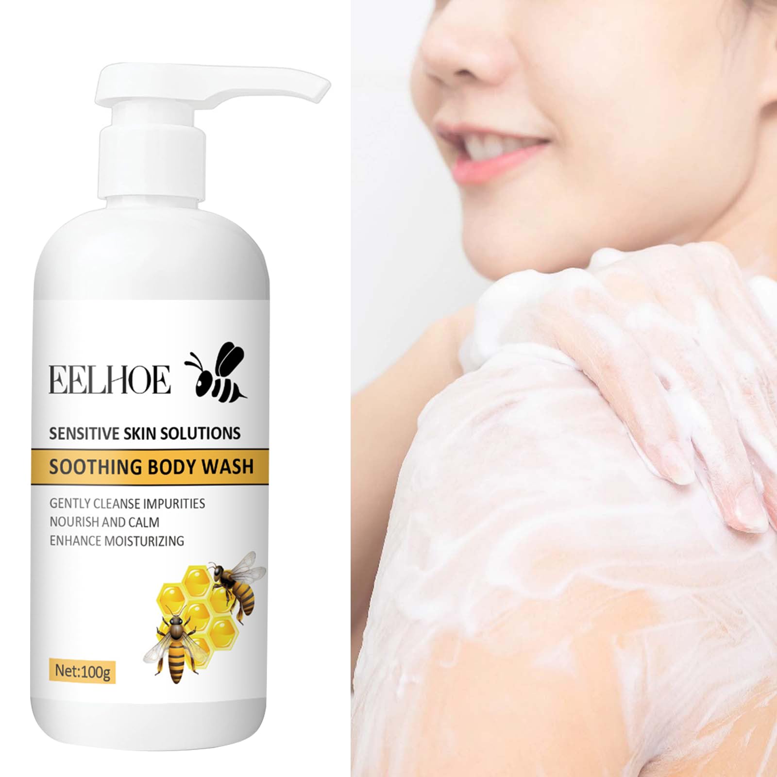 Honeys Moisturizing Shower Gel for Women - Hydrating Body Wash with Deep Cleansing & Grease Removal - Daily Use for Soft, Smooth Skin - Ideal for Dry Skin & Post-Workout Refreshment