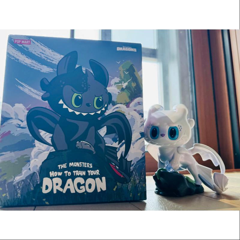 Labubu The Monsters How to Train Your Dragon Rare White Collectible Figurine - Limited Edition for Display, Gift & Movie Fans Collection