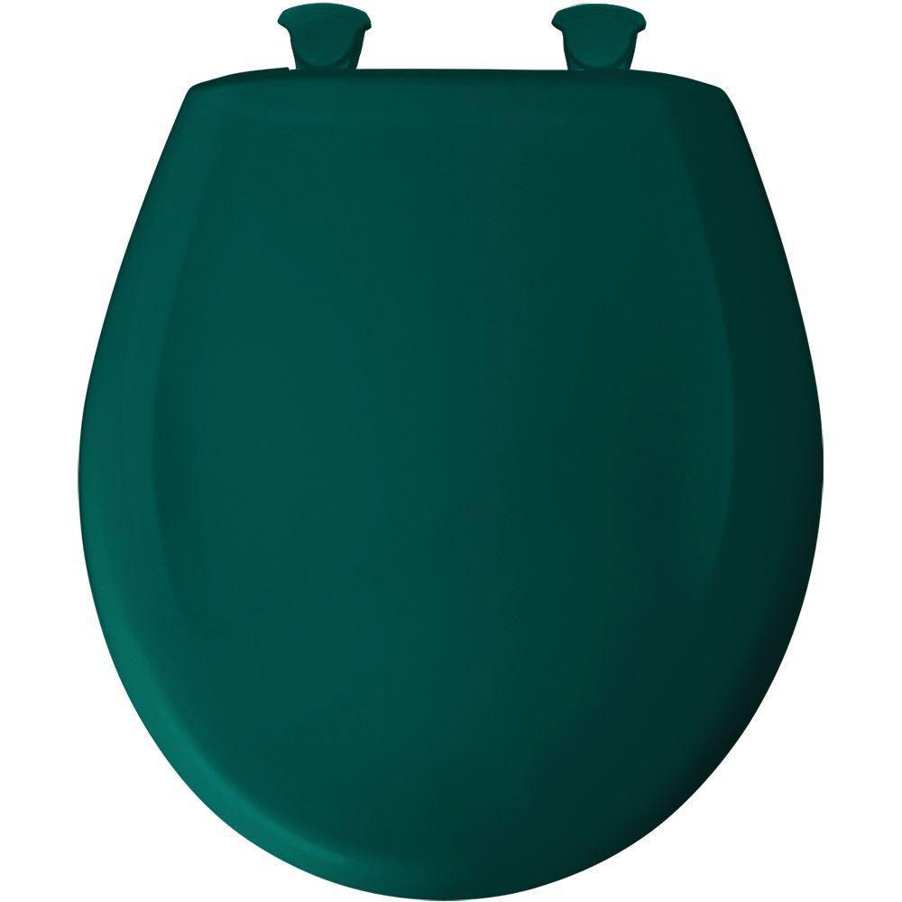 Bemis Round Closed Front Toilet Seat in Teal 480852 - Durable & Comfortable Toilet Seat for Bathroom Upgrade | Perfect for Home, Office & RV Use