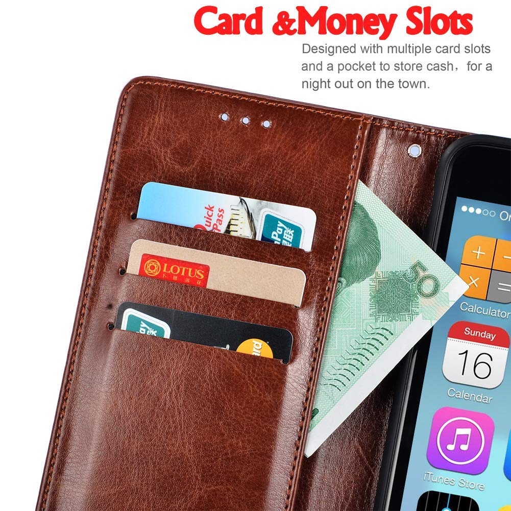 Premium Flip Leather Case for Samsung Galaxy M01 Core - Wallet Stand with Card Slots (Blue) for Business & Travel