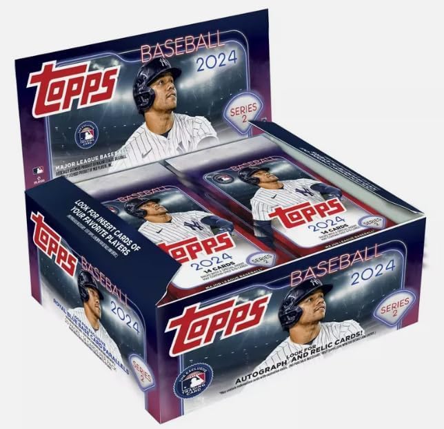 2024 Topps Series 2 Baseball Cards - Sealed Retail Display Box (36 Packs) | MLB Trading Cards Collection for Sports Fans & Collectors | Perfect for Gifts, Investments, and Fantasy Baseball