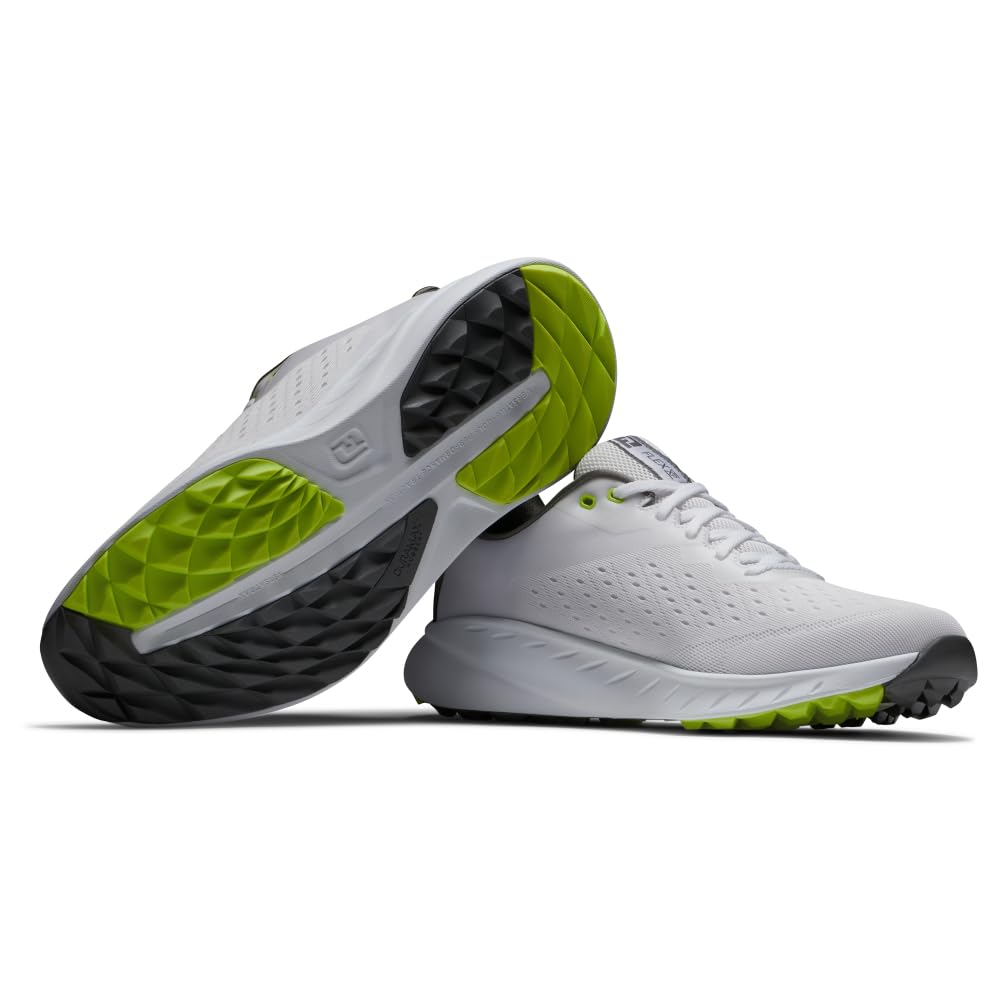 FootJoy Men's Flex XP Golf Shoes - Lightweight & Waterproof Spiked Golf Shoes for Men - Perfect for Walking the Course & All-Weather Play