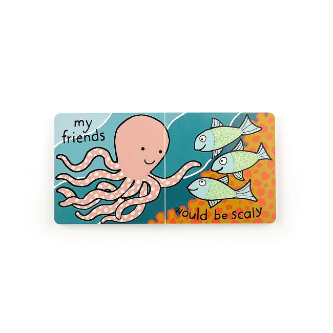 Jellycat If I Were An Octopus Board Book - Soft Plush Baby Book with Interactive Story | Perfect for Toddler Bedtime Reading & Early Learning