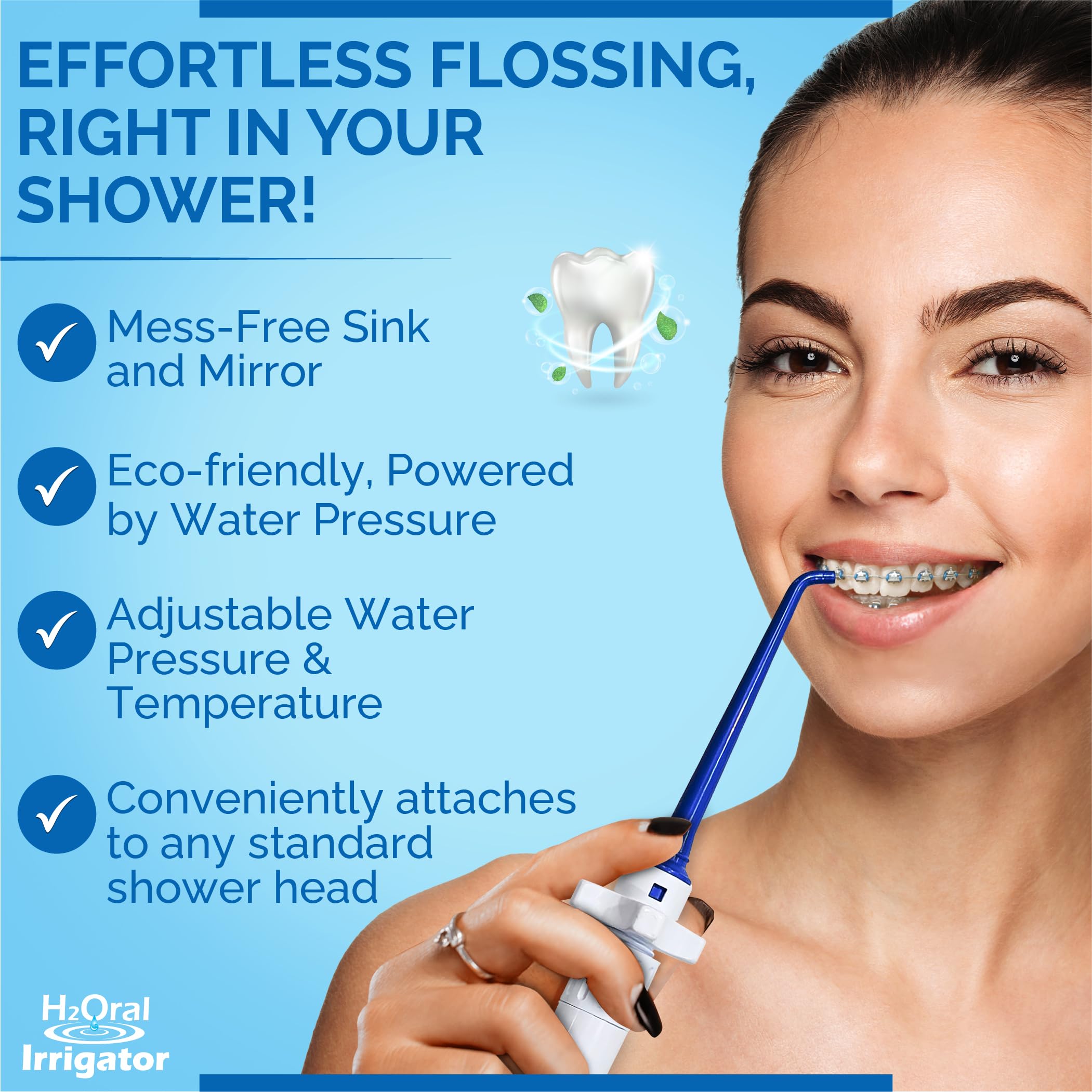 Premium Oral Irrigator & Water Flosser for Teeth Cleaning | Advanced Dental Care System for Healthy Gums | Portable Water Flosser for Home & Travel Use | USA Made | Perfect for Braces, Implants & Daily Oral Hygiene Routine