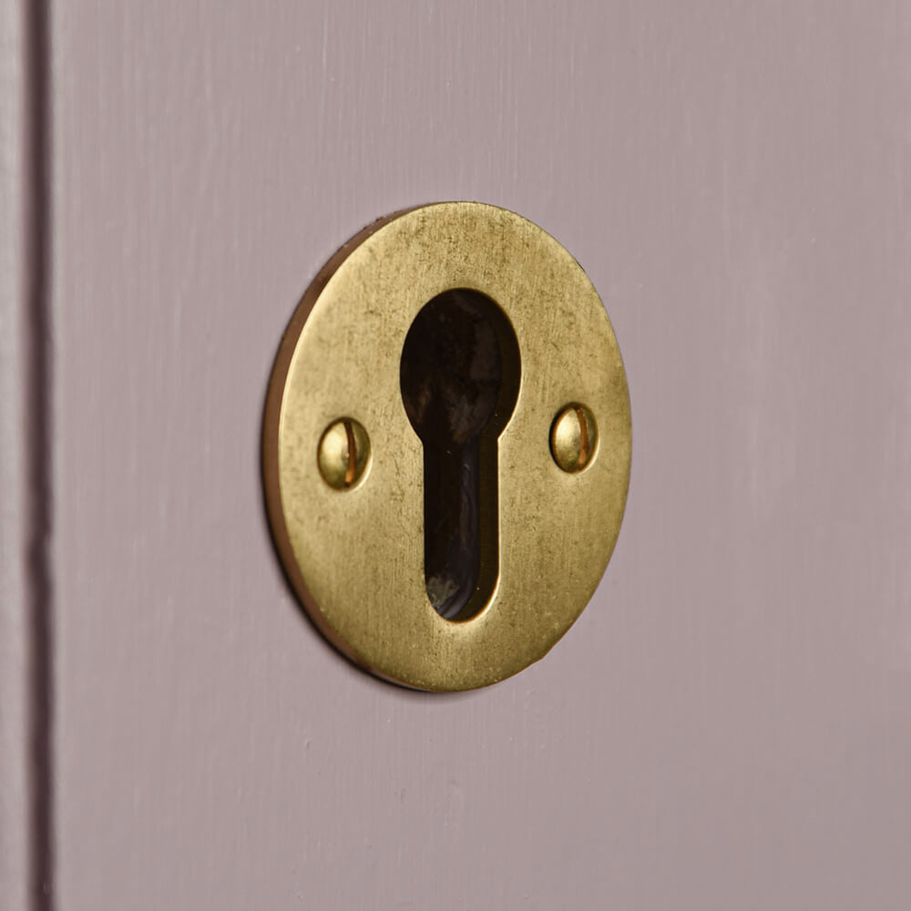 Vintage Aged Brass Euro Escutcheon Plate - Classic European Style Door Hardware for Home & Cabinet Decor - Perfect for Traditional Interiors, Antique Furniture Restoration, and Vintage-Inspired Spaces