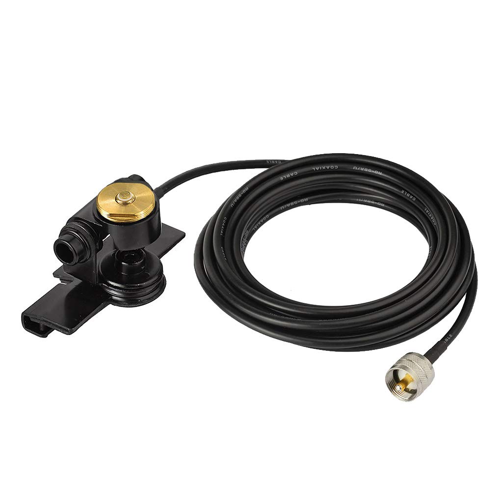 Bingfu NMO Mount CB Radio Antenna with UHF PL259 Connector - 5m (16.5ft) RG58 Cable for Car & Truck - Compatible with Ham Radio, Amateur & Mobile Radios - Perfect for Off-Roading, Emergency Communication & Long-Distance Driving