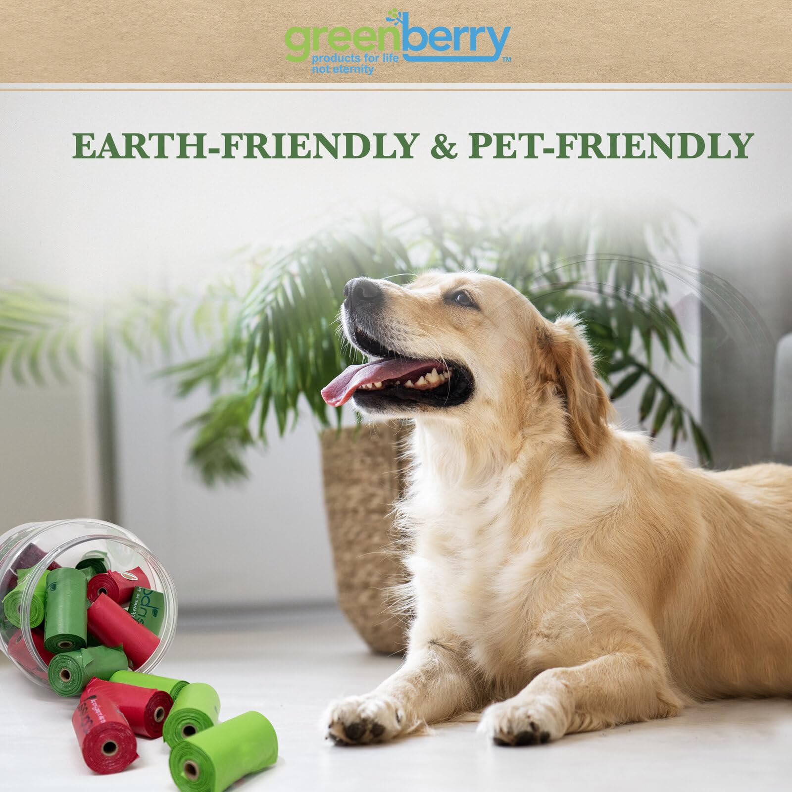 Jar-O-Refills Dog Poop Bags & Dispenser - 28 Rolls (336 Bags) | Eco-Friendly Waste Bags for Dogs | Perfect for Walking, Park Visits & Backyard Cleanup