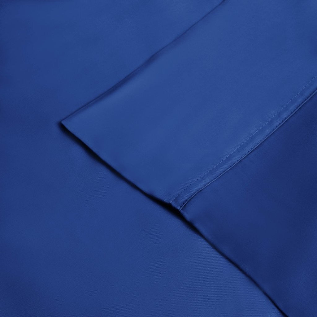 300 Thread Count Rayon From Bamboo Solid Deep Pocket Sheet Set - Ultra Soft & Breathable Bed Sheets for Queen Size Mattress - Perfect for All-Season Comfort & Luxury Bedroom Decor