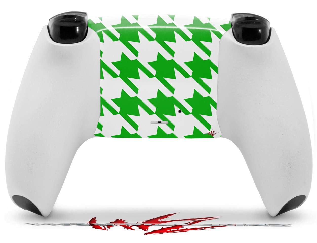 PS5 DualSense Controller Skin Wrap - Houndstooth Green for Gaming Protection