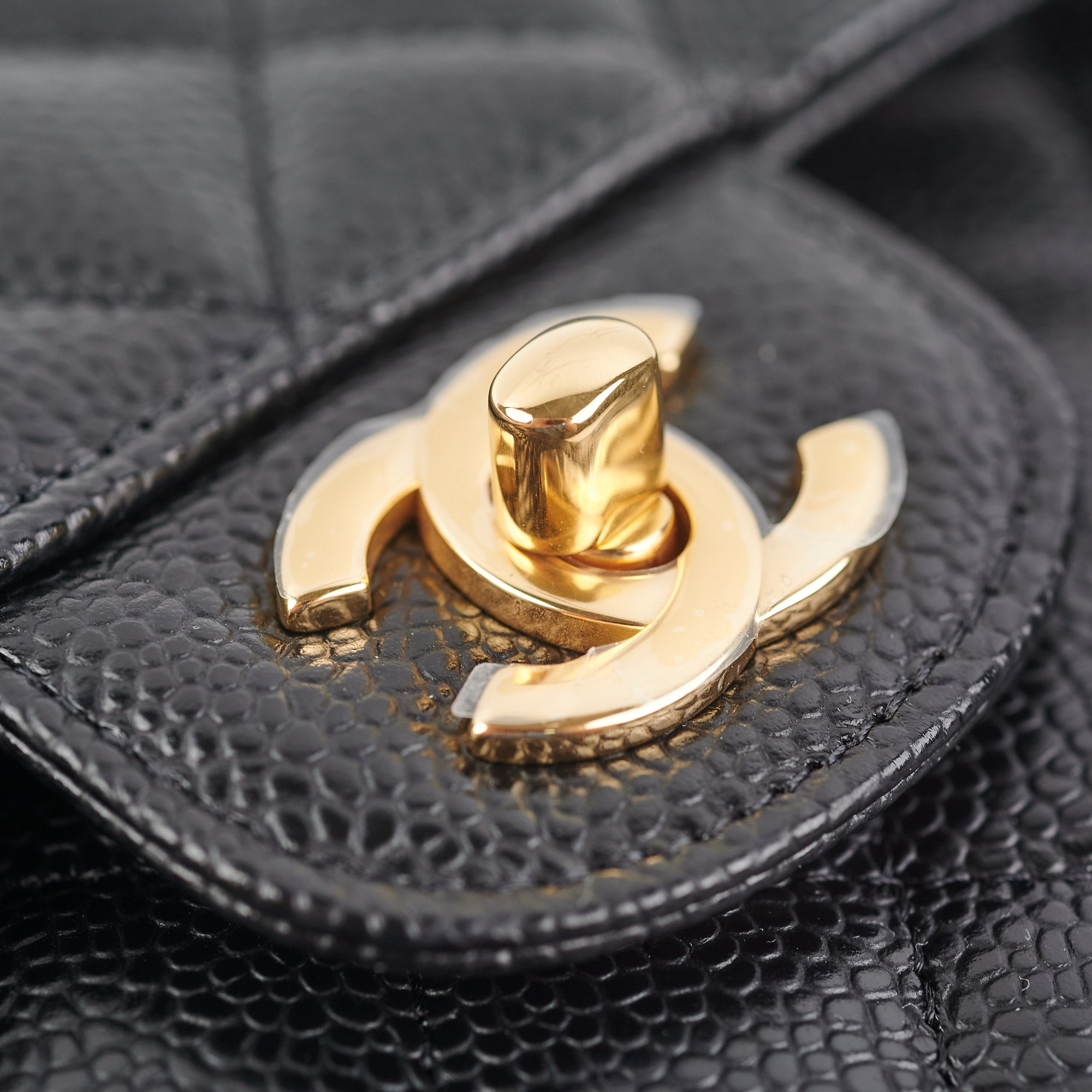 Chanel Small Caviar Classic Double Flap Bag with Gold Hardware - Authentic Black Leather Handbag (Microchipped, October 2022) | Luxury Crossbody Purse for Women, Perfect for Evening Events & Special Occasions