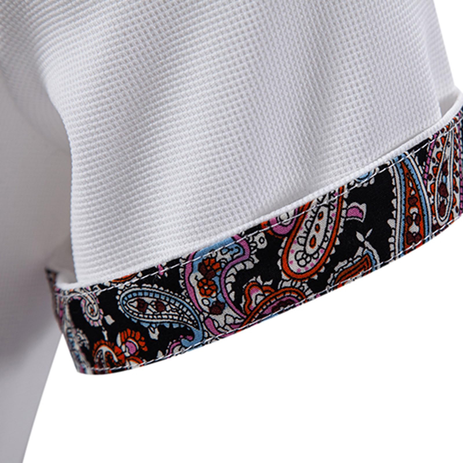 Men's Short Sleeve Polo Shirts - Paisley Print Golf Shirts for Summer | Business Casual Button-Down Tops for Work & Outdoor Activities