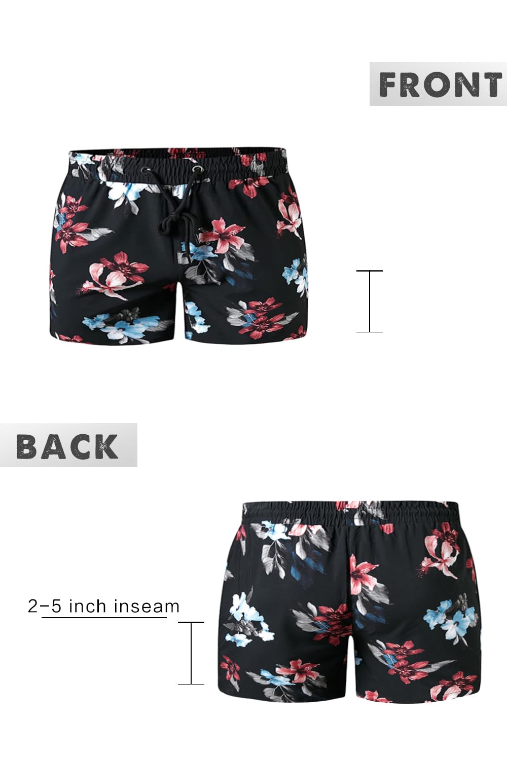 GINGTTO Men's Quick-Dry Swim Trunks with Mesh Lining - Comfortable Beach Shorts for Swimming, Surfing & Summer Vacation