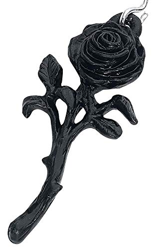 Alchemy Gothic Black Rose Earrings – Gothic Jewelry for Women, Vintage Style Dangle Earrings – Perfect for Halloween, Gothic Weddings & Dark Romance Outfits