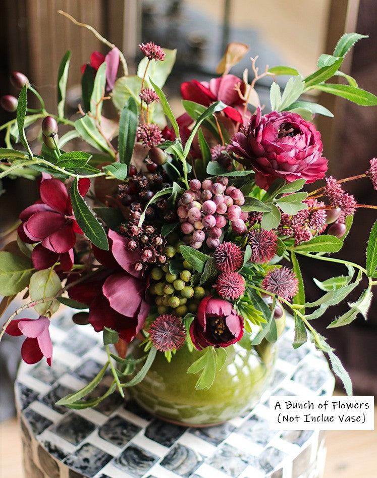Luxury Peony Flower Arrangement for Home Decor - Large Artificial Peony Bouquet, Real Touch Floral Centerpiece for Living Room, Wedding, Dining Table & Office Decor