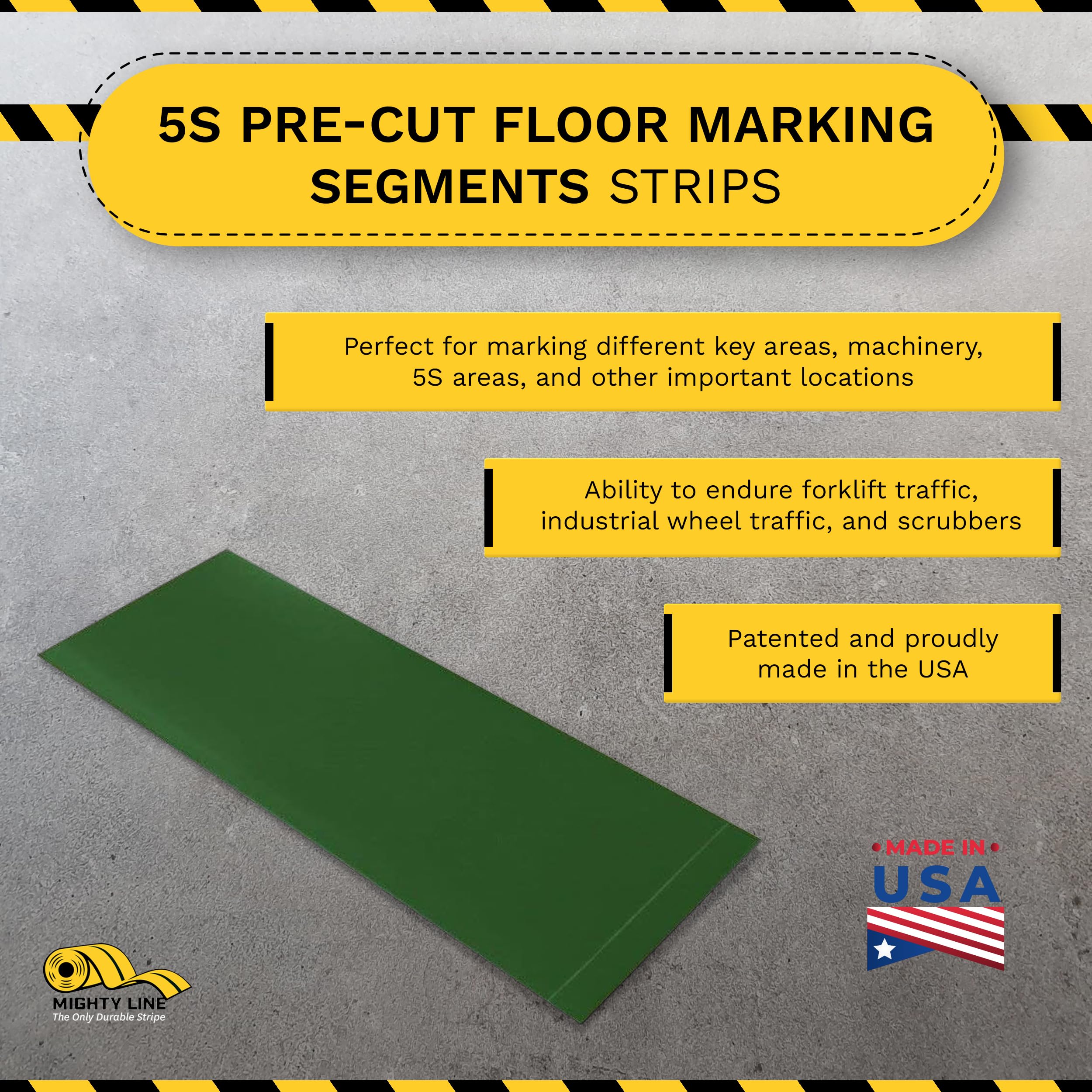 Mighty Line Heavy-Duty Industrial Floor Marking Tape - 6