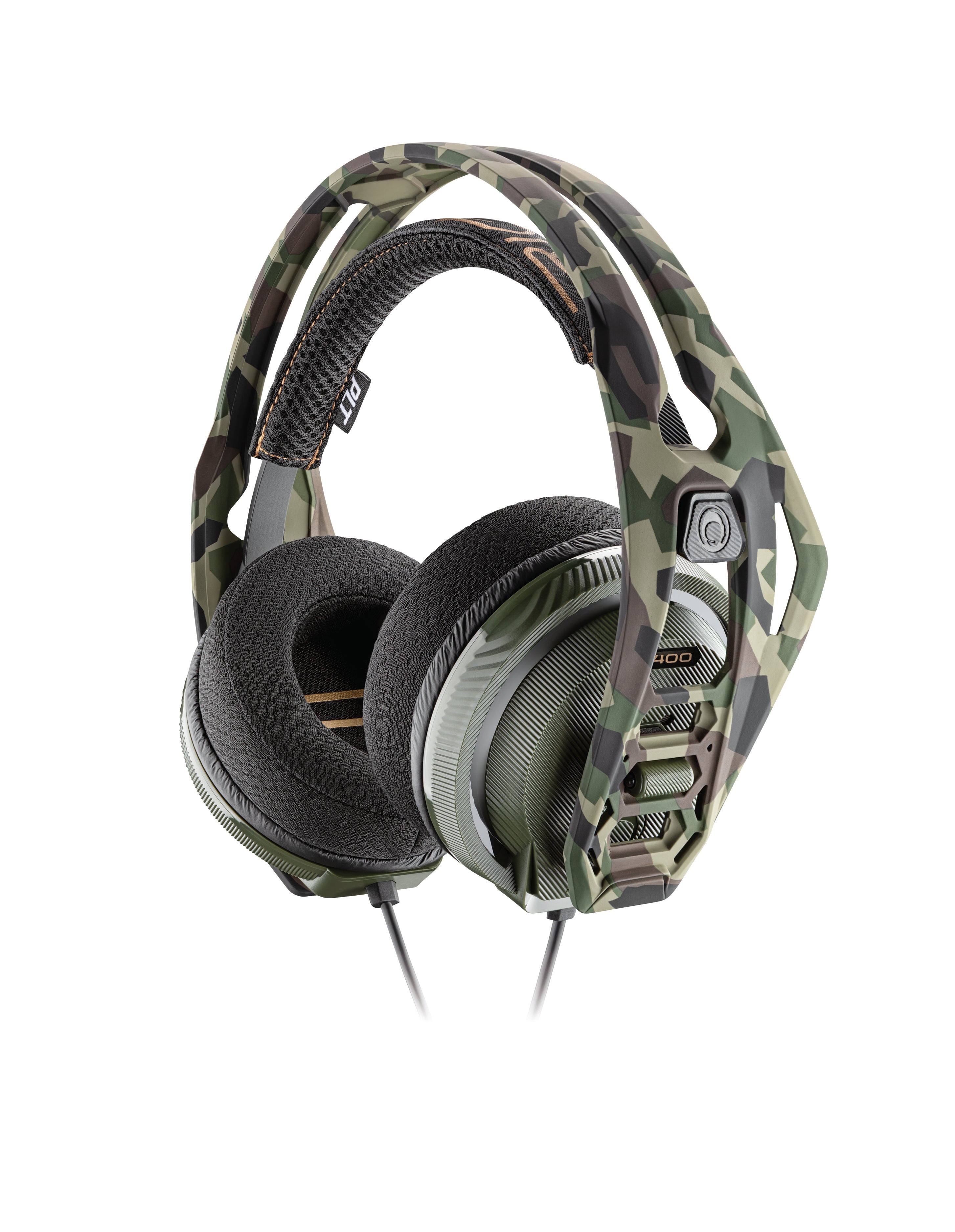 RIG 400 Pro PC Gaming Headset with Forest Camo Design - Noise Cancelling Mic, 40mm Drivers, Lightweight Comfort for Long Gaming Sessions - Perfect for PC, PS4, Xbox One & Esports Tournaments