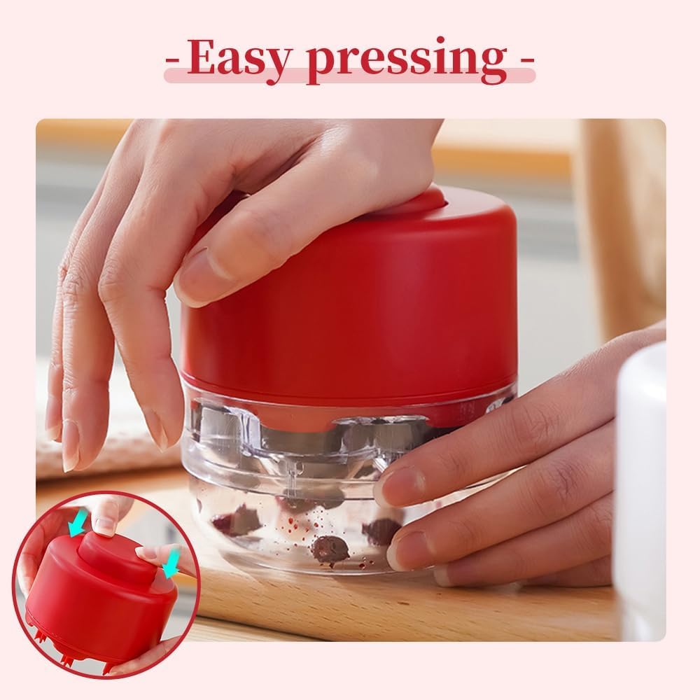 Stainless Steel Cherry Pitter Tool - 7 Hole Portable Cherry Core Remover & Seed Extractor for Cherries, Olives, Plums - Multi-Function Kitchen Gadget for Baking, Canning, Jam Making (Red)